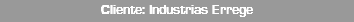 Cliente: Industrias Errege